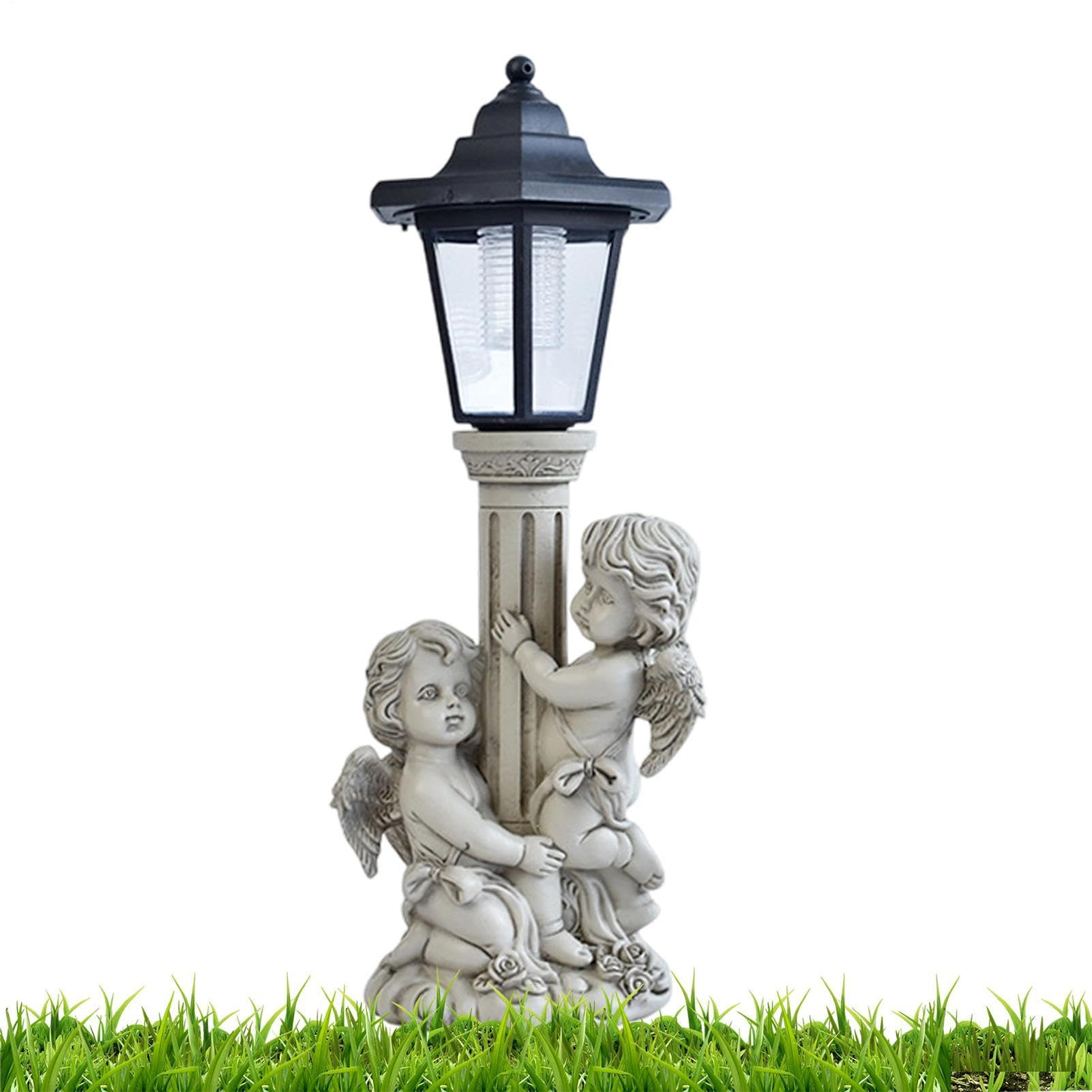 Statue da giardino impermeabile Figurine illuminazione decorazione esterna