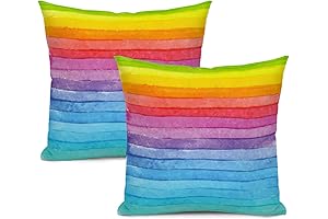 Vivid Rainbow Throw Pillow Covers: A Splash of Color for Your Home Decor