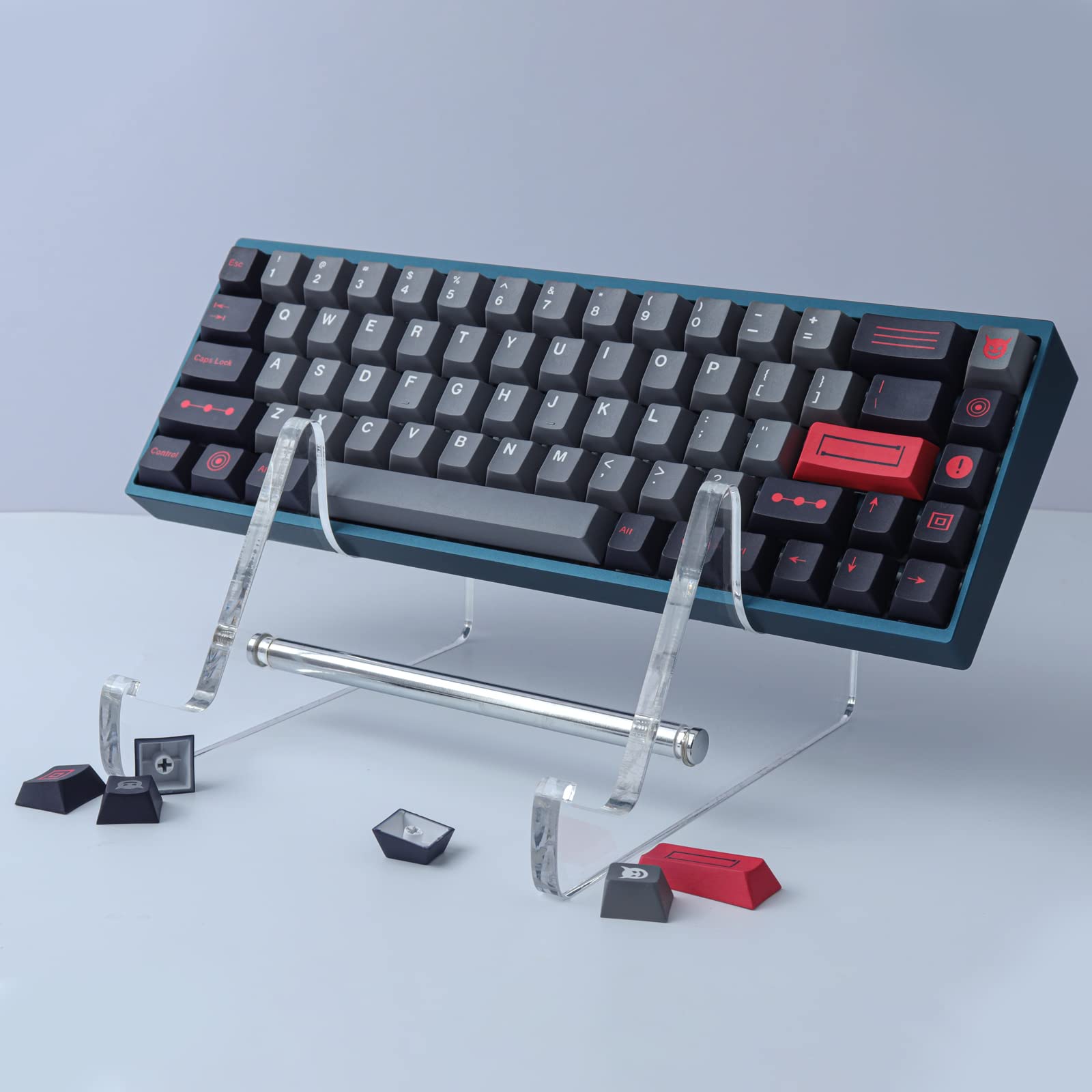 Touches PBT - Disposition ANSI - Profil cerise - 145 touches - Pour claviers mécaniques Gateron Kailh Cherry MX