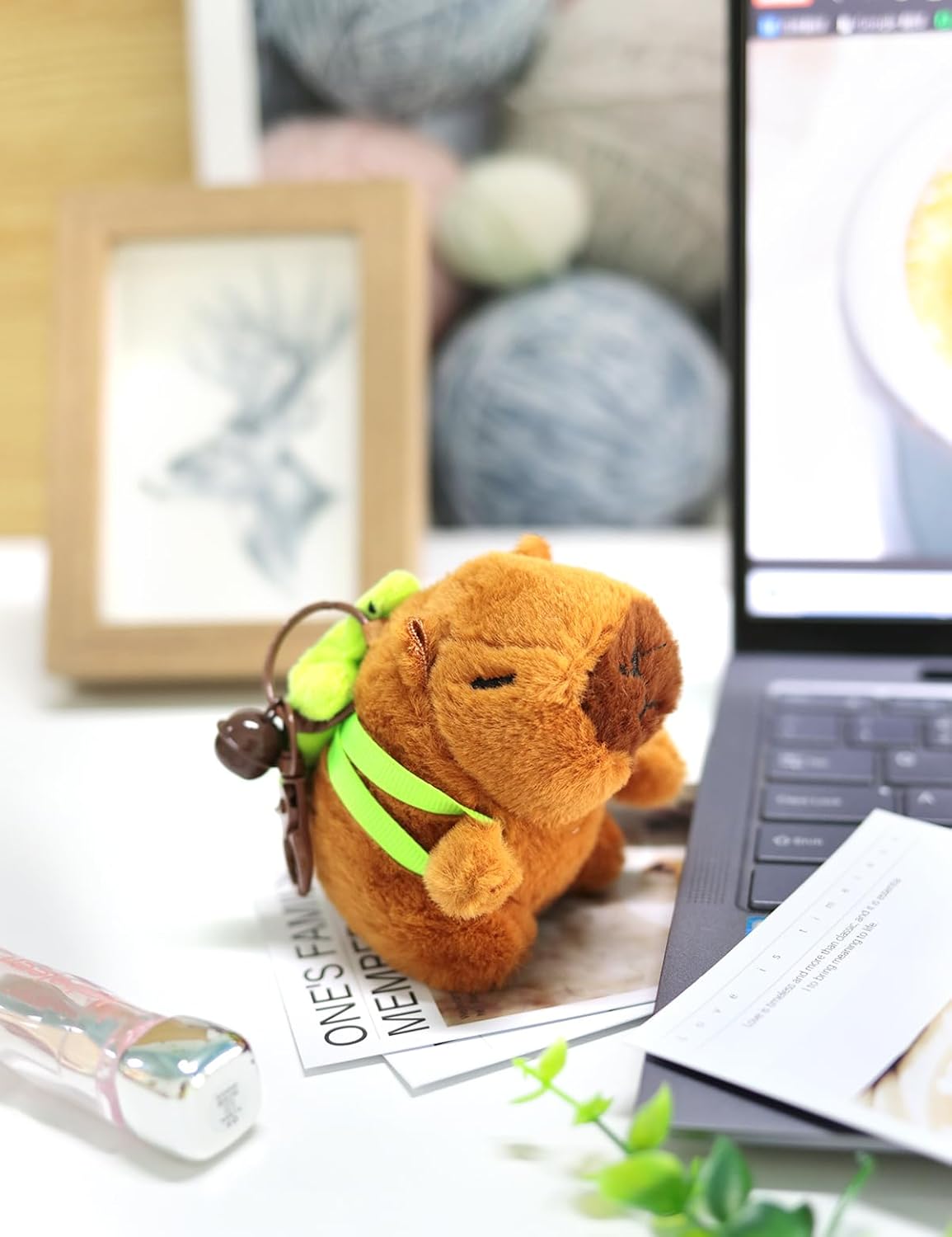 ChunlongFour Cute Keychain Capybara Plush Keychain Bag Charms Pendant for Christmas Gifts Handbag Backpack Car Keys Purse - Image 5