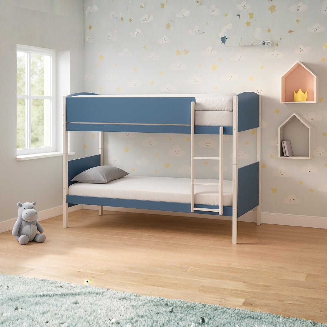 Royaloak Tivoli Italian Kids Bunk Bed | Solid Wood Construction with Convertible Design into Two Single Beds | Bunk Beds for Kids Bedroom with Safety Side Rail & Strong Ladder Support-image-49