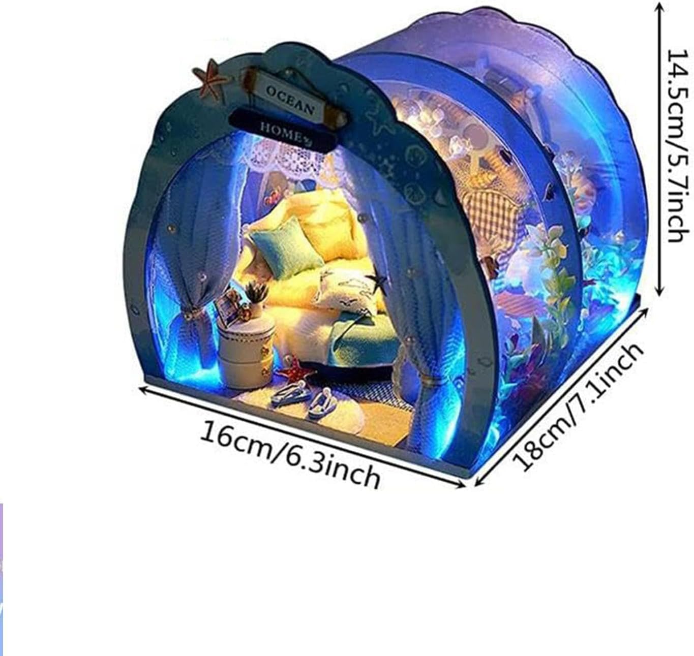 Gvblkq Waterproof Den Building Kit, Relaxing Model Kits, Decorativ