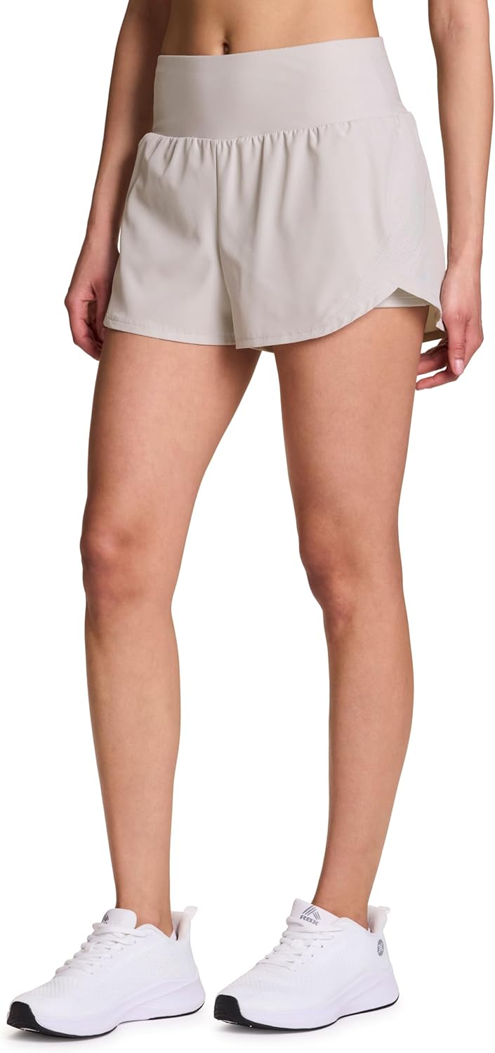 RBX Active Women's Workout Running Shorts with Attached Bike Short