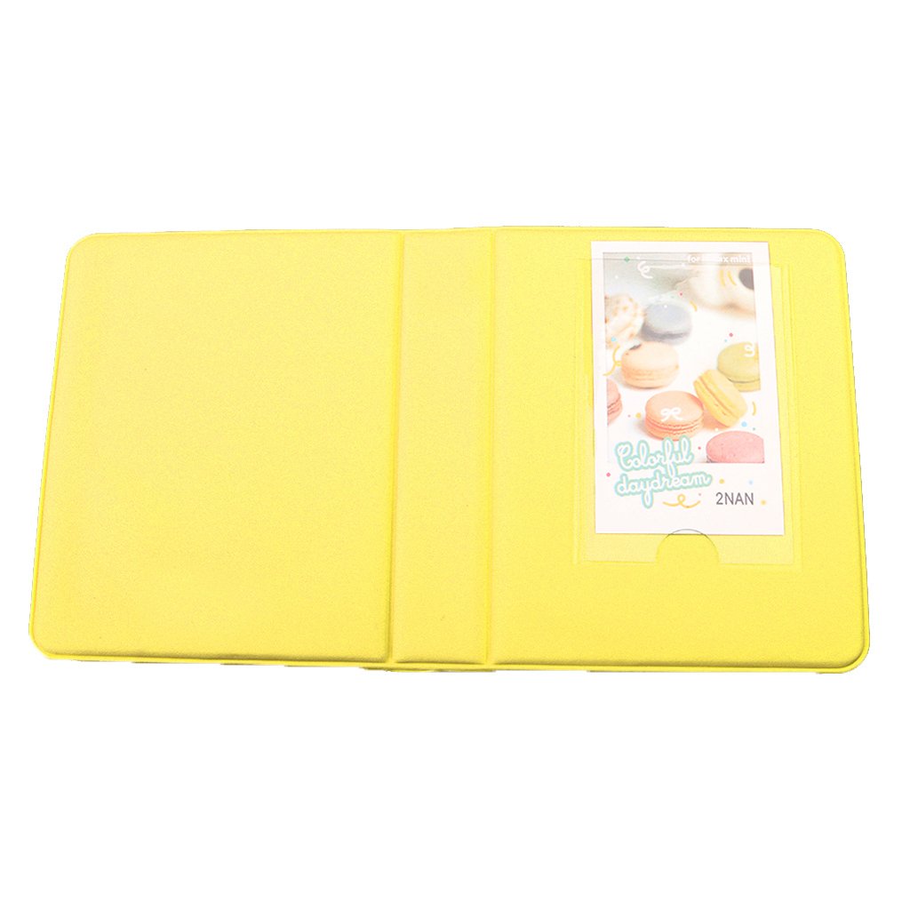 64 Pockets 3 Inch Photo Case Storage Album for Mini Fujifilm Mini Polaroid - Yellow, as described-image-21