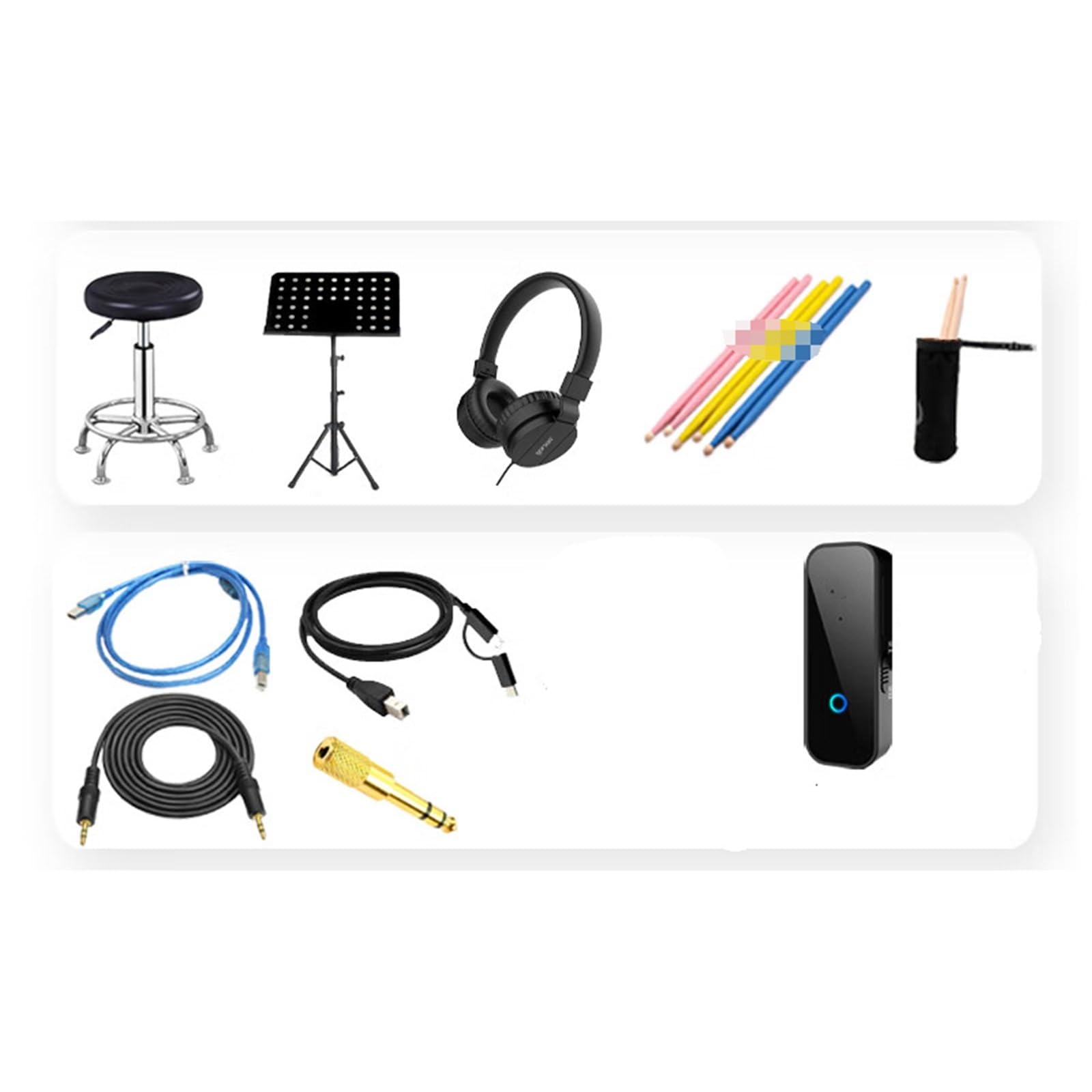 Batteria Elettronica Con Pelle Completamente Mesh E Charleston Indipendenti, Batteria Elettronica Professionale A 5 Tamburi E 4 Piatti Per Adulti