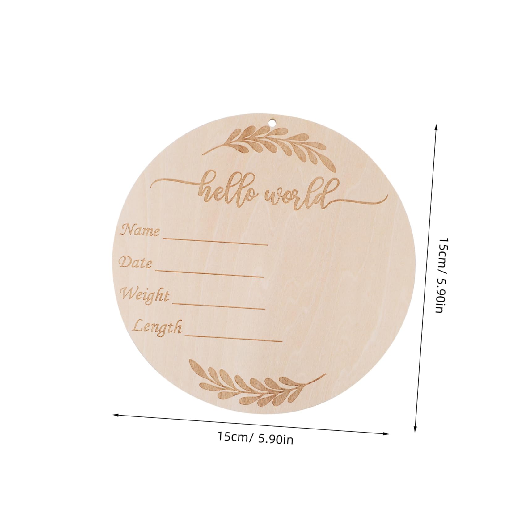 GALPADA 1 Set Milestone Card Wooden Birth Announcement Sign with Ink Pad Pen Lanyard for Newborn Monthly Milestones and Photography Safe Easy to Use