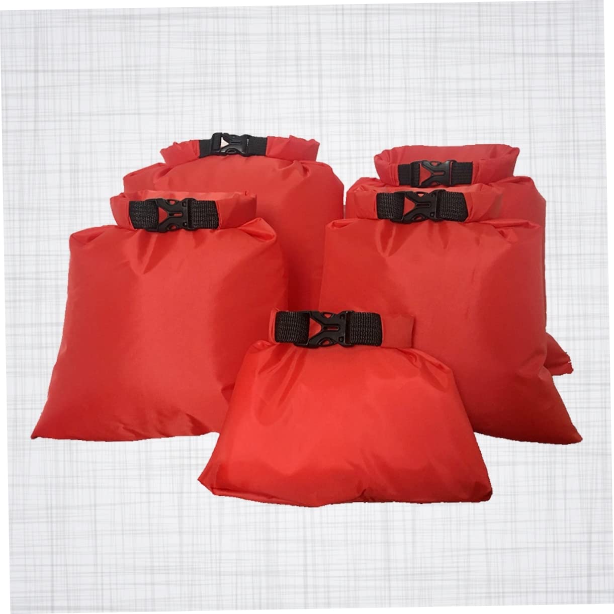 Sacche Impermeabili da Viaggio 5 Pezzi 1, 5l-6l Rosso