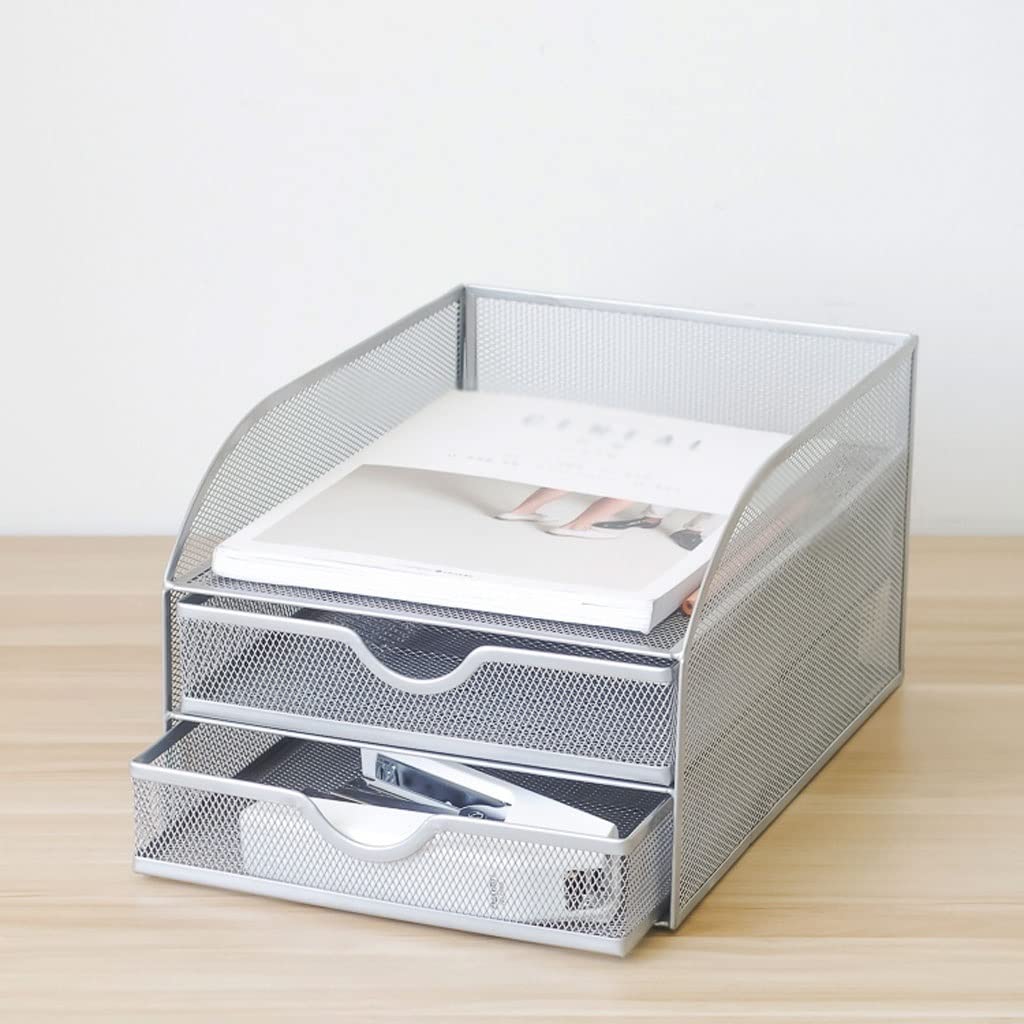 Stojak do przechowywania biurowego organizer do organizacji metalowy stojak na dokumenty do przechowywania dokumentów odpowiedni do domu biura wielofunkcyjne materiały biurowe organizer na dokumenty (kolor: A, rozmiar: L)