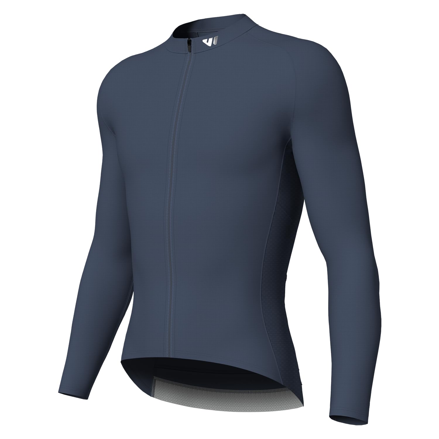 Lo.gas Maglia da ciclismo da uomo a maniche lunghe con 3 + 1 tasche posteriori, traspirante, UPF 50+, con cerniera intera, per equitazione