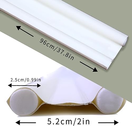 Miniatura 7 de YeaHapiday Tope para puerta, paquete de 3 bloqueadores de corrientes de aire de puerta, aislante de corrientes de aire debajo de la puerta, sello de