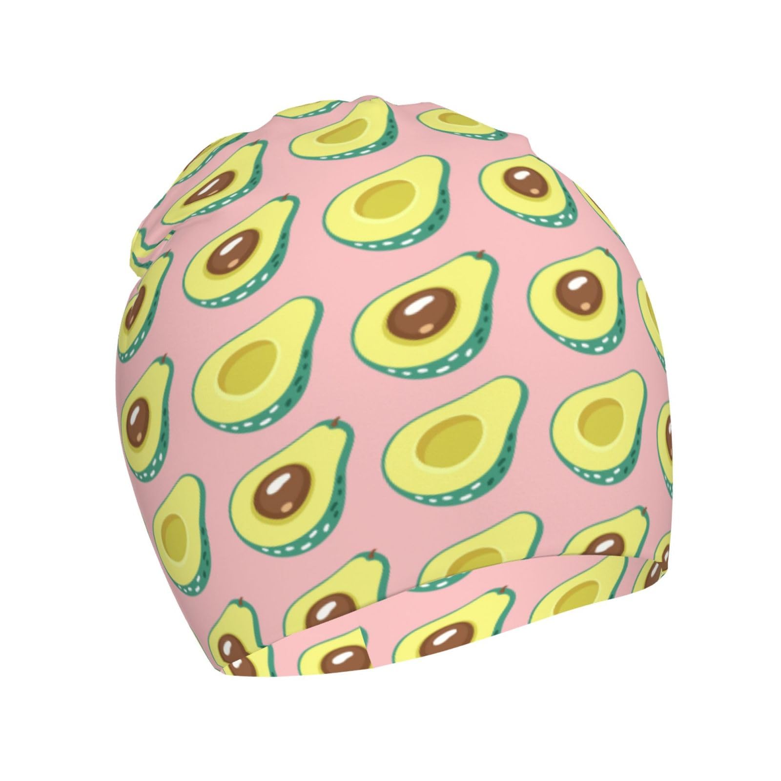 Rqzwdq Cute Avocado Pattern Kids Beanie Hats Warm Knit Beanie Cap Skull Caps Gifts Decor for Boys Girls White