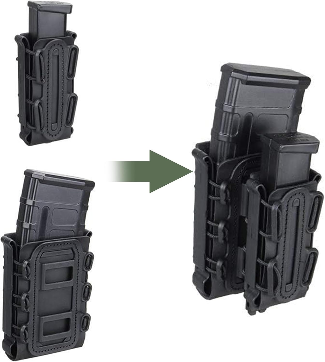 Mag Pouches 5.56/7.62mm Molle Magazine Carrier Softshell Universal Magazine Holder for Molle Vest and Tactical Belt