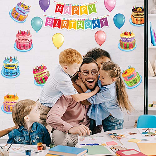 20 Pieces Happy Birthday Bulletin Board Set Birthday Wall Classroom Decoration Cutouts For Calendars Bulletin Boards Classrooms #TOP5