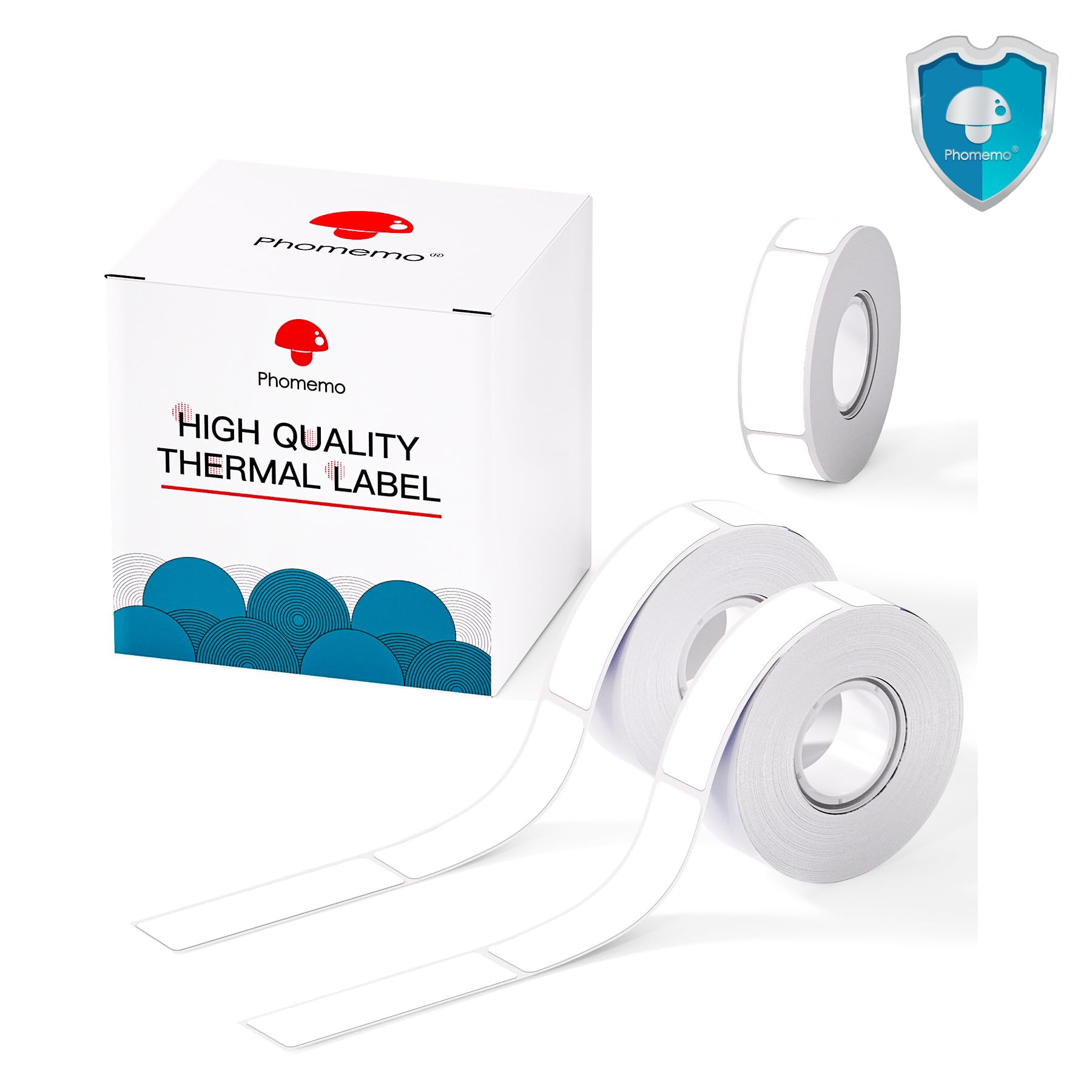 Phomemo Labels-D30 Adhesive Thermal White Label Paper 1/2" X 1 1/2" (12mm X 40mm) 160 Labels/Roll, Black on White, 3 Roll, for Home,Kitchen,School,Office,Gift,Organization