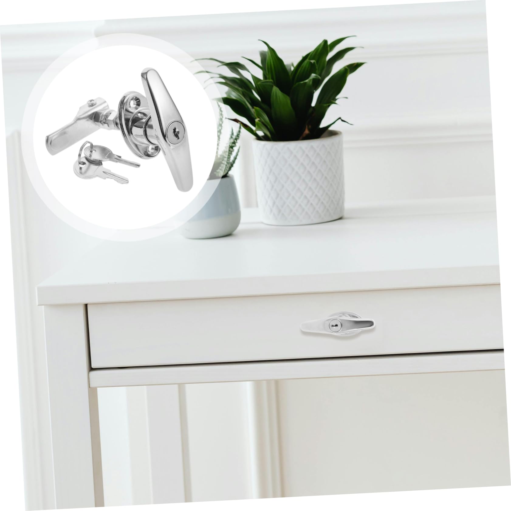 Operitacx 5 Ensembles Serrure de poignée de porte d'armoire électrique Serrure de boîte à outils de cabinet en zinc s de tiroir de bureau s de boîte aux lettres