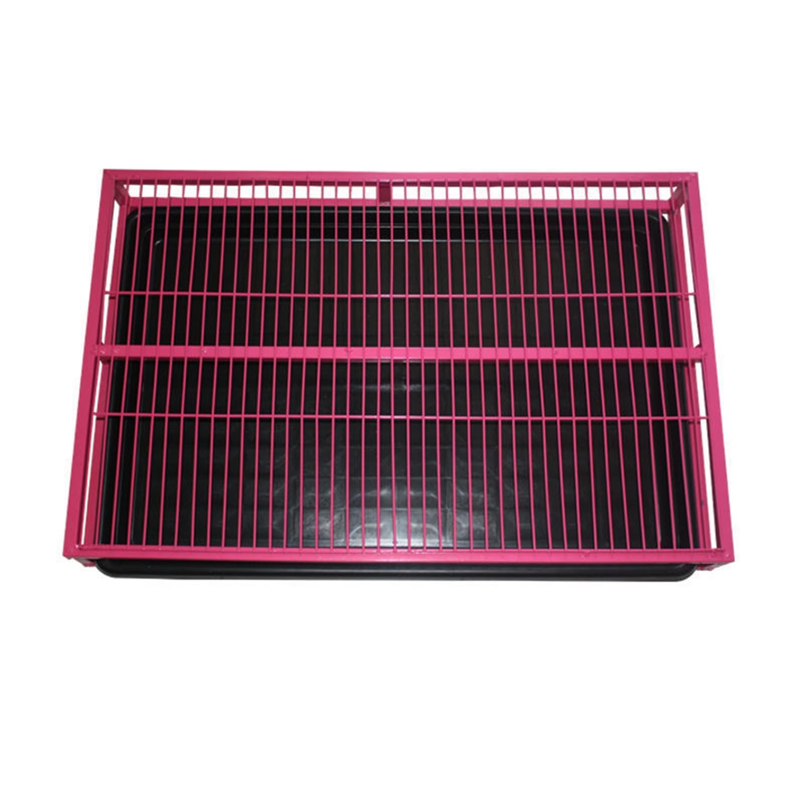 Metal Dog Toilet Training Tray, Indoor Puppy Training Toilet, Portable Pet Potty Pad Dog Litter Box, Loo Pets Litter Box, For Small Medium Dogs, Easy To Clean ( Color : Pink , Size : 52*35*8cm )