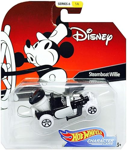 Disney Hot Wheels Steamboat Willie - Coche de personajes, serie 6, escala 1:64