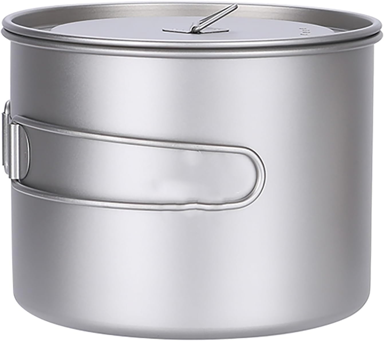 FAIRE Titanium Camping Cookware, Ultralight Camping Pot with Folding Handle and Lid, Camping Pan for Hiking, Traveling, and Picnic