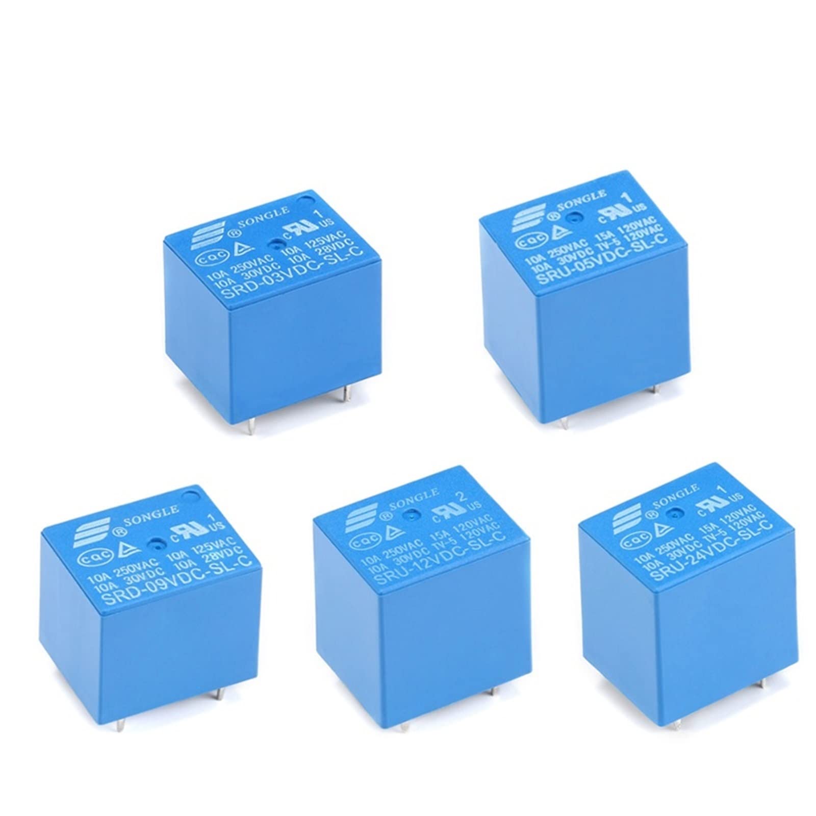 VDOQTLJT 20PCS/Lot Relays SRD-09VDC-SL-C SRD-12VDC-SL-C SRD-24VDC-SL-C T73 9V 5PIN PCB Type 5V 12V 24V DC Power