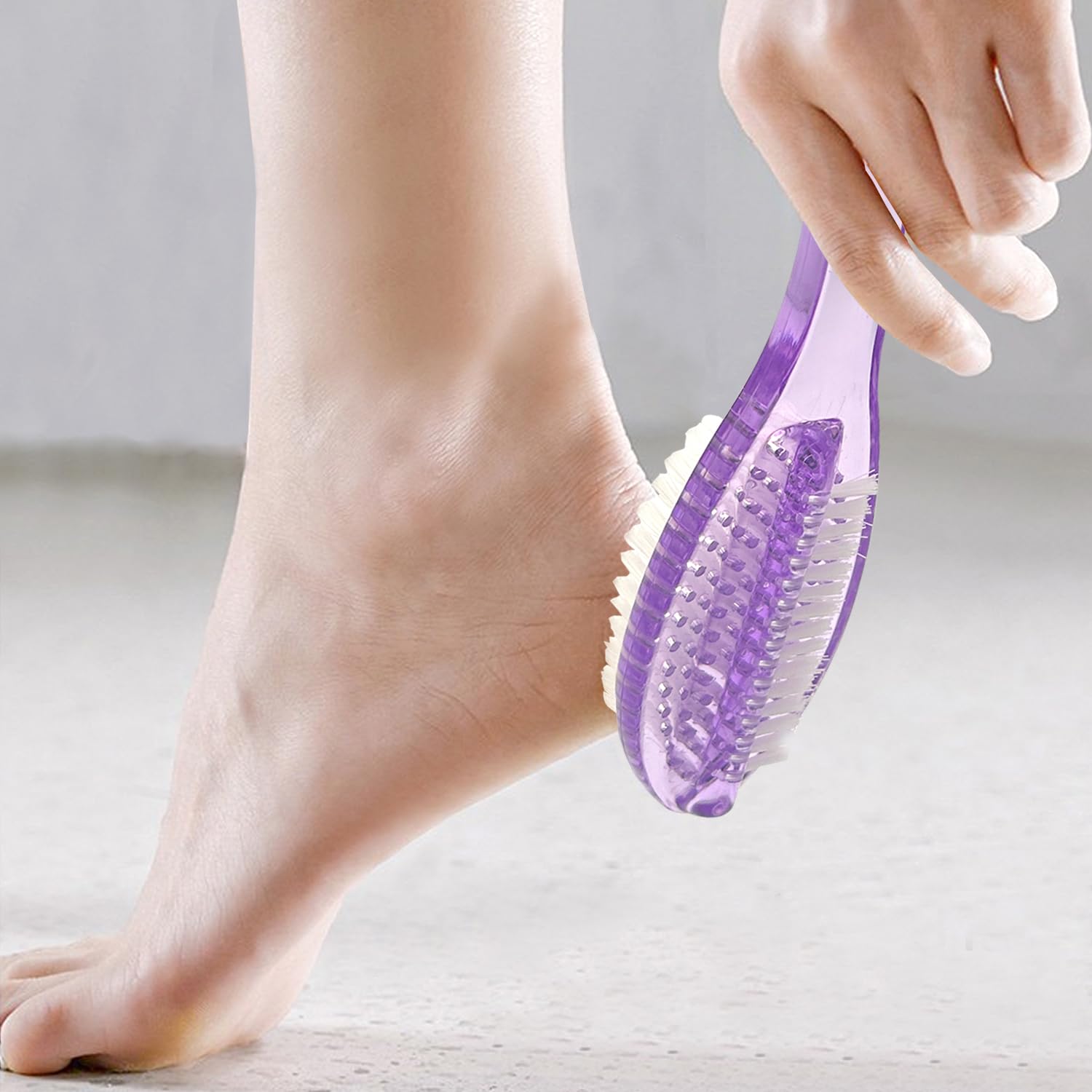 Cepillo de uñas con mango para limpiar las uñas, 4 unidades
