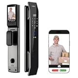 Smart WiFi Door Lock with 3D Face Recognition&comma; Fingerprint&comma; Video Doorbell & Intercom &vert; Keyless Entry via Passcode&comma; IC Card&comma; Tuya App & Mechanical Key &vert; Camera Security System for Front Door