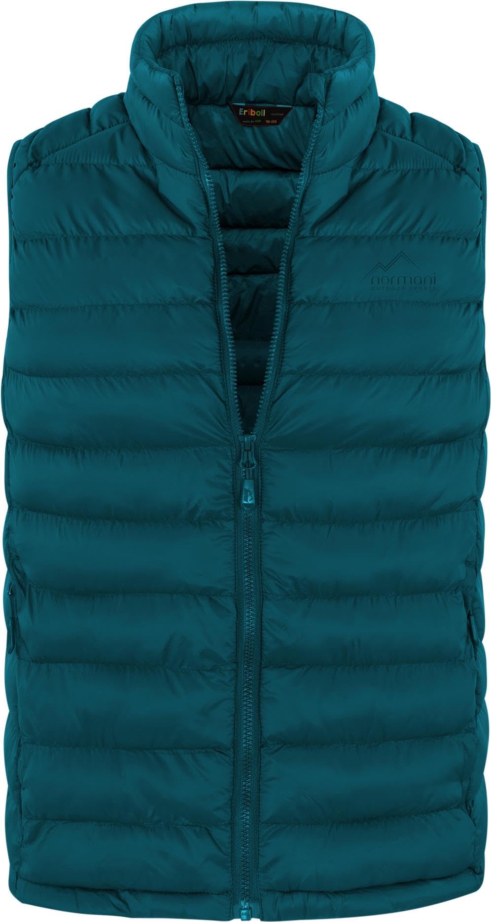 normani Kinder Steppweste Übergangsweste gefütterte Outdoor Weste Ärmellose Jacke für Junge und Mädchen mit Reißverschlusstaschen 98 bis 176