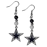 NFL Siskiyou Sports Womens Dallas Cowboys Fan Bead Dangle Earrings One Size - Team Color
