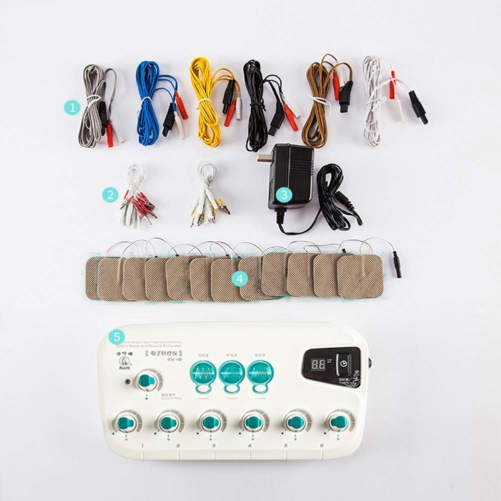 Dispositivo De Estimulación Eléctrica 6 Canales Profesional Tens EMS Dispositivo De Estimulación Muscular Equipo De Terapia De Acupuntura Meridiano Cuerpo Entero Estimulación Relajante Disposi