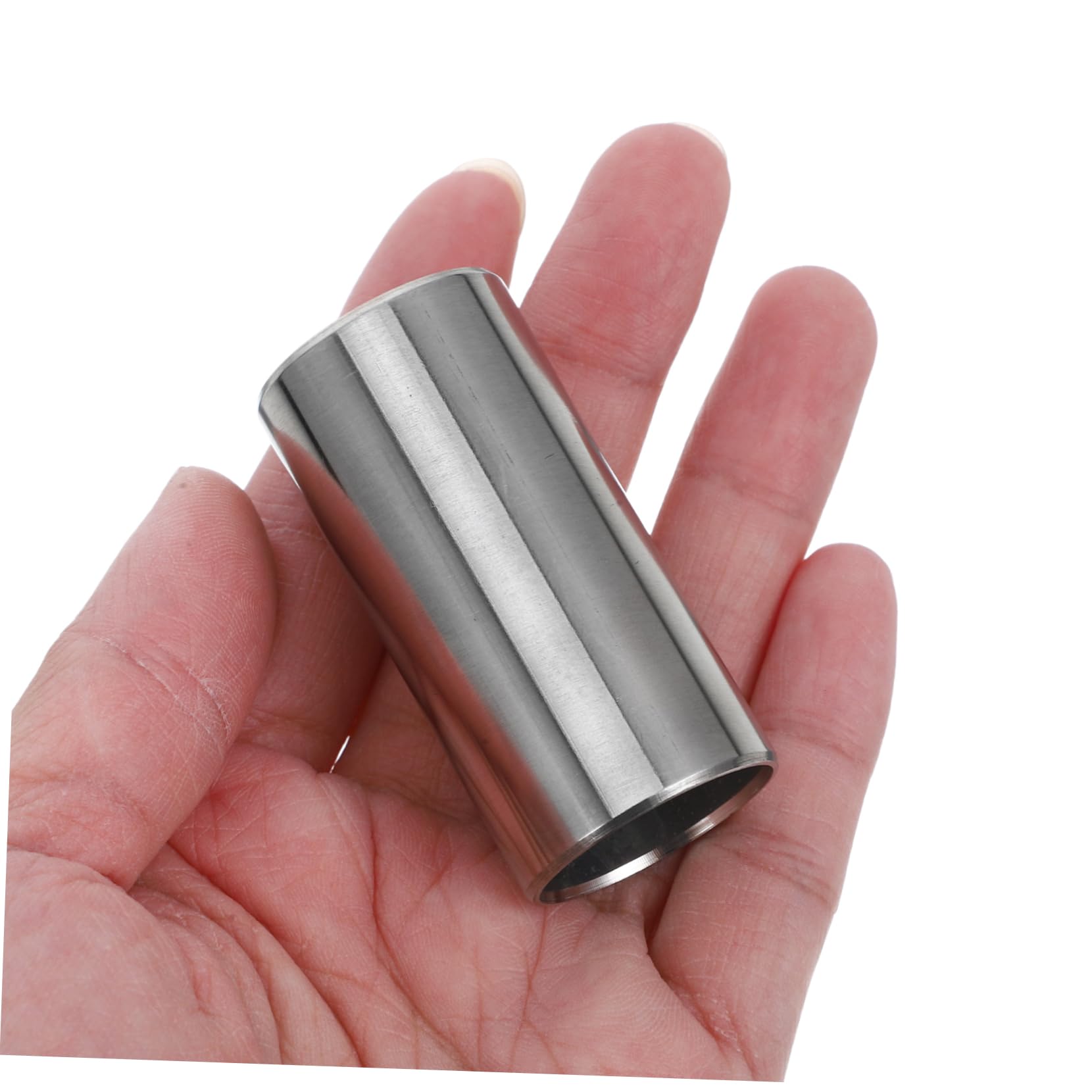 Garneck 51mm Glass and Stainless Steel Guitar Standard Guitar Slide Stick for Acoustic