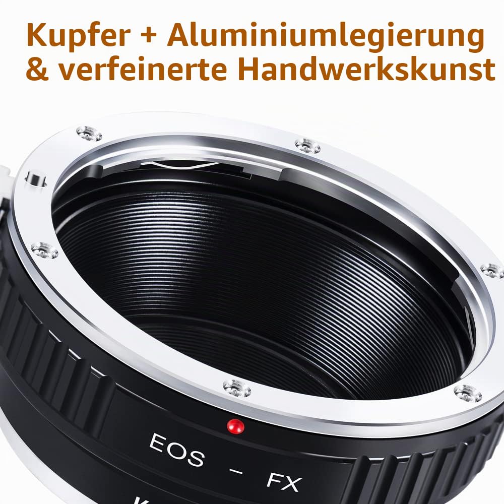 K&F CONCEPT EOS EF/EFS-FX Objektivadapter auf FujiFX Mount X-Pro1 X Kamera X-Serie spiegellose Kameras