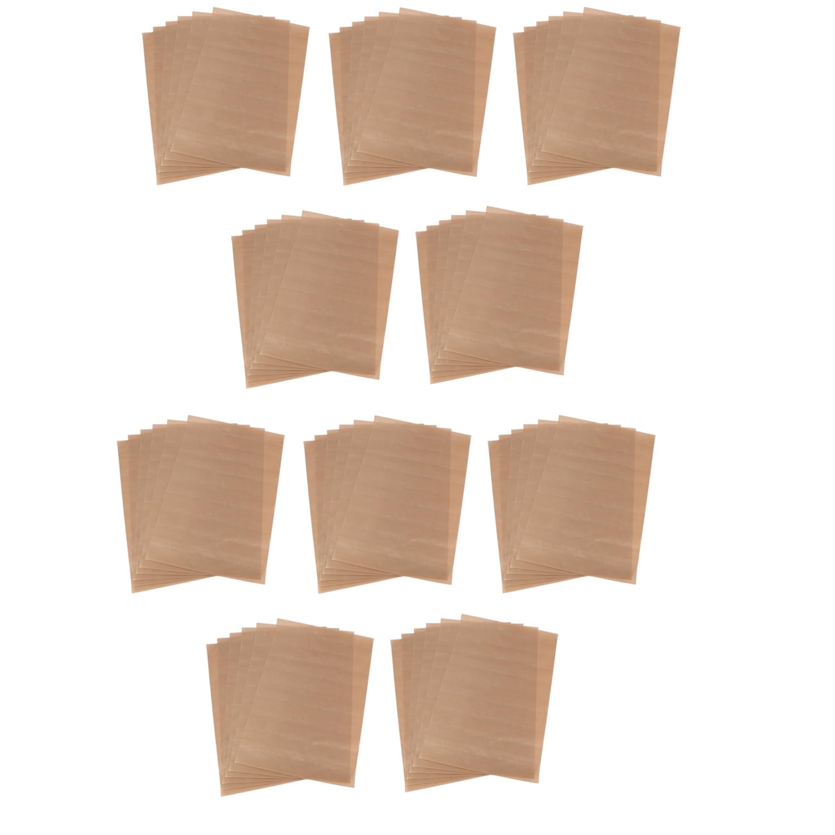 60 Piezas Hoja de PTFE 40X60Cm Estera de Hornear Resistente Reutilizable Herramienta de Horno de Cocción de Papel A Prueba de Aceite Antiadherente para BBQ