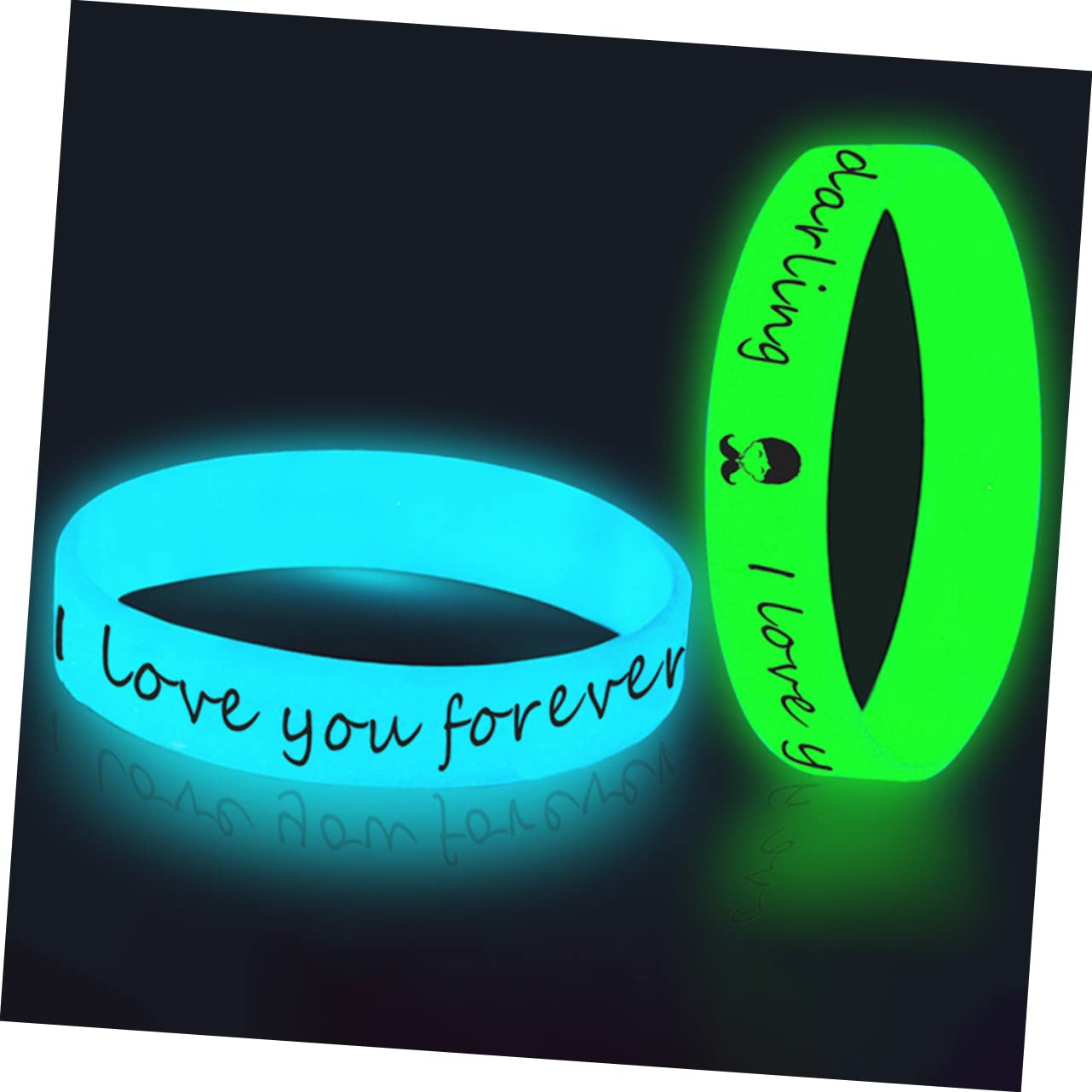 YARNOW 75 Pz braccialetto luminoso braccialetti in silicone personalizzati bagliore nei braccialetti scuri Braccialetti per promuovere un'organizzazione o un'attività polsiera maggiore