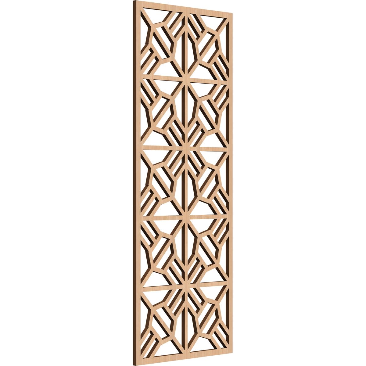 11 3/8"W x 29 3/8"H x 1/4"T Auburn Decorative Fretwork Wood Wall Panels, Hickory