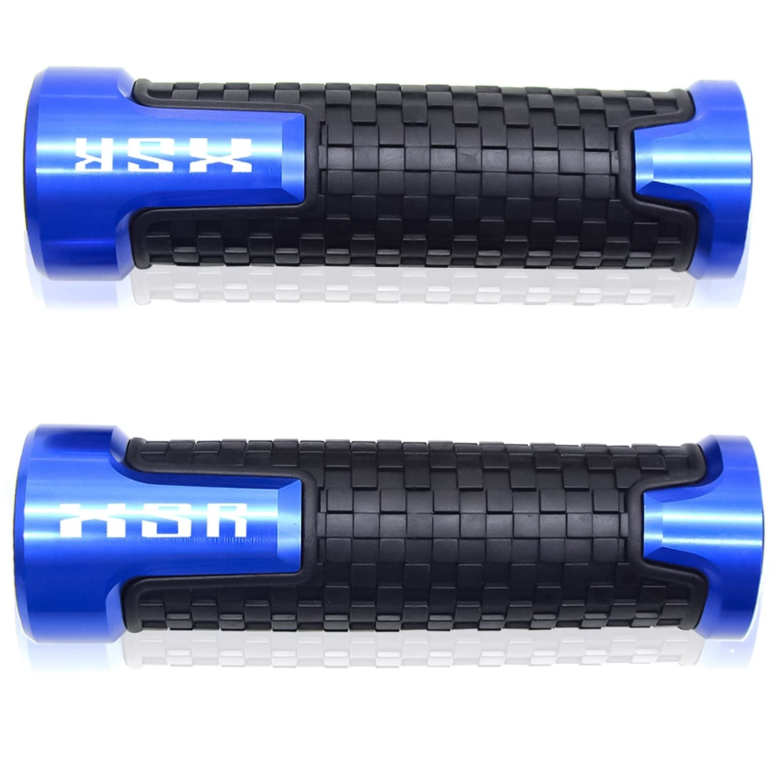 Poignées guidon contre fatigue des mains bleu pour Yamaha XSR 900 700 caoutchouc CNC