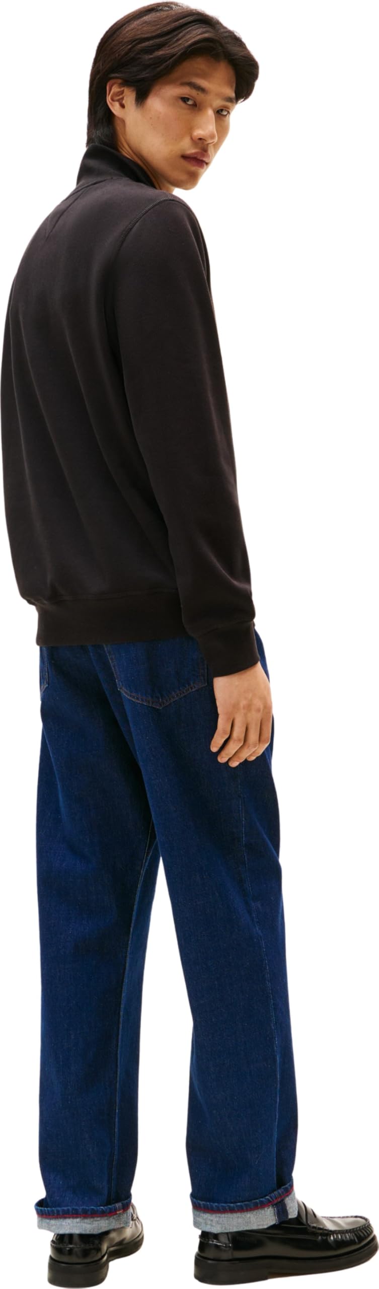 Tommy Hilfiger Uomo Felpa con Cerniera Essential Fleece 1/4 Zip Colletto Troyer