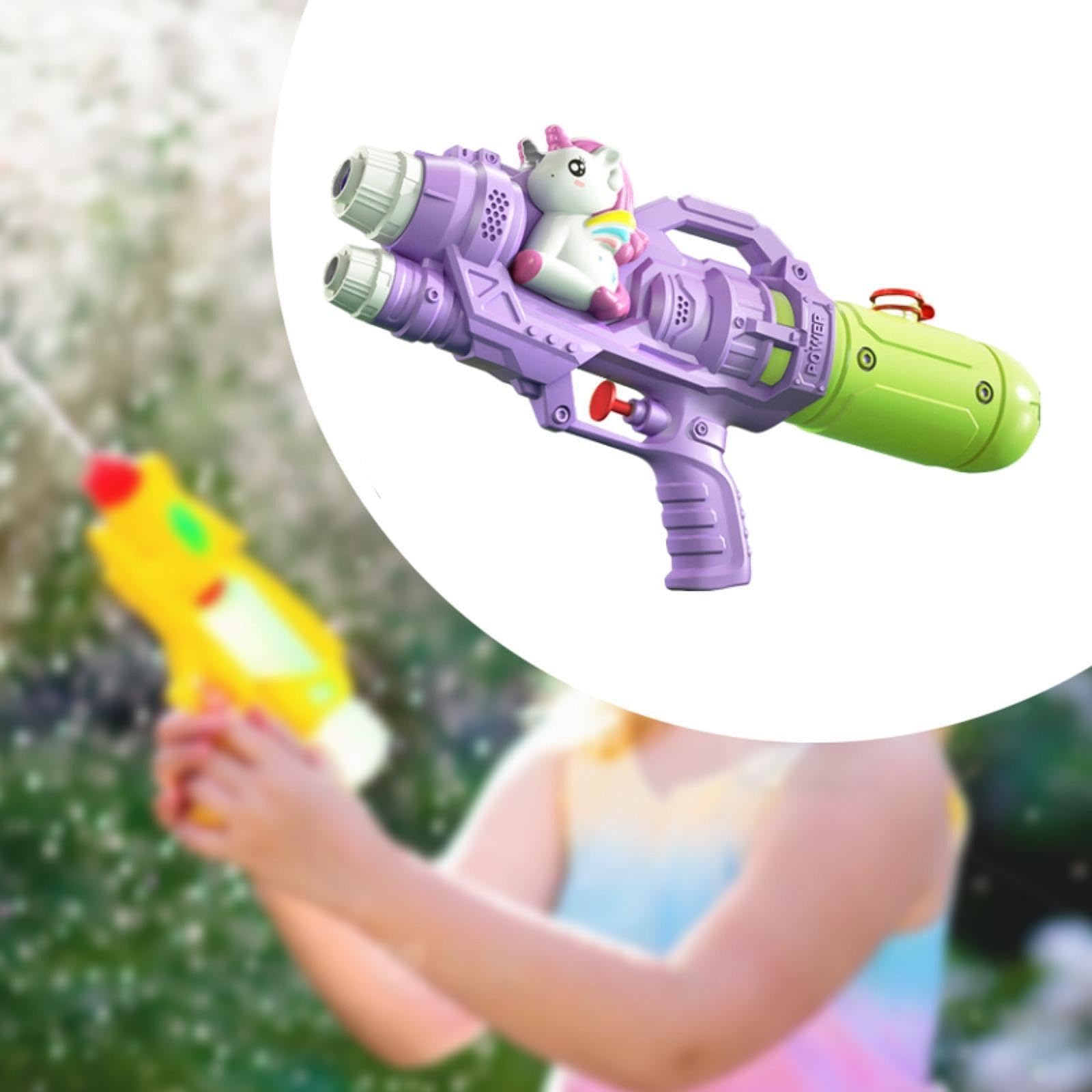 Pistola De Agua De Unicornio Morado Con Tanque De 500 Ml Y Alcance De 5-8 Metros, De PP Para Niños Y Adultos