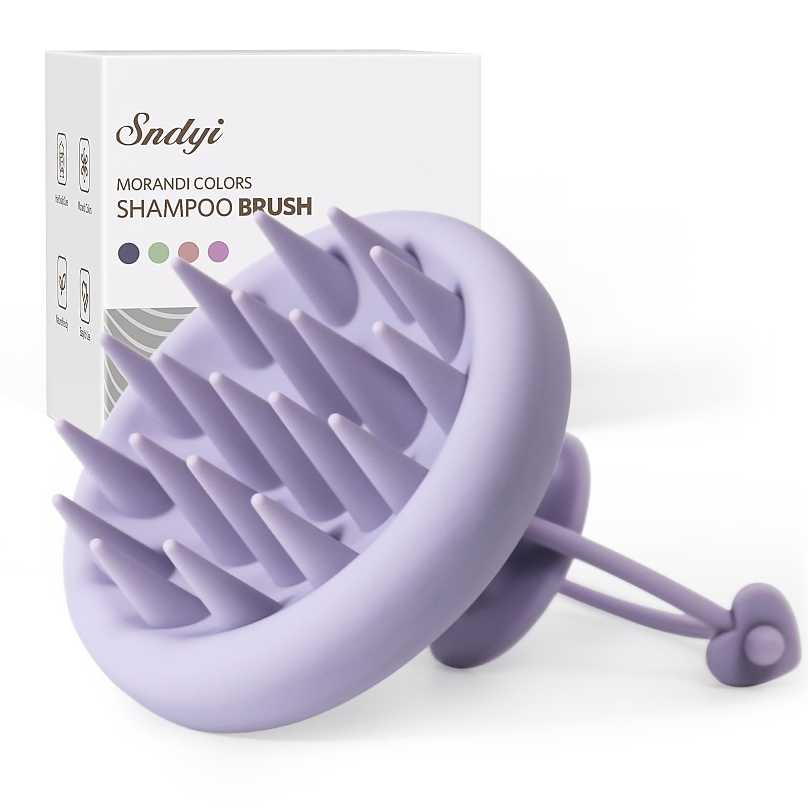 Sndyi Silikon Kopfhaut Massagebürste, Shampoo Bürste für Peeling und Kopfmassage, Premium Kopfmassage Bürste [Nass & Trocken], Reduziert Schuppen, Stimulieren das Haarwachstum