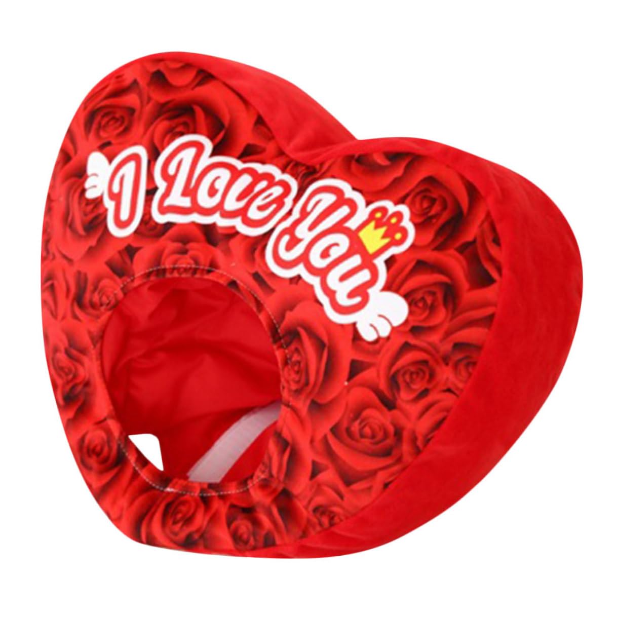 DOITOOL Sombrero de Peluche con Corazón para San Valentín Unisex Diseño Romántico y Accesorio Multifunción para Disfraces Fiestas Fotos y Celebraciones
