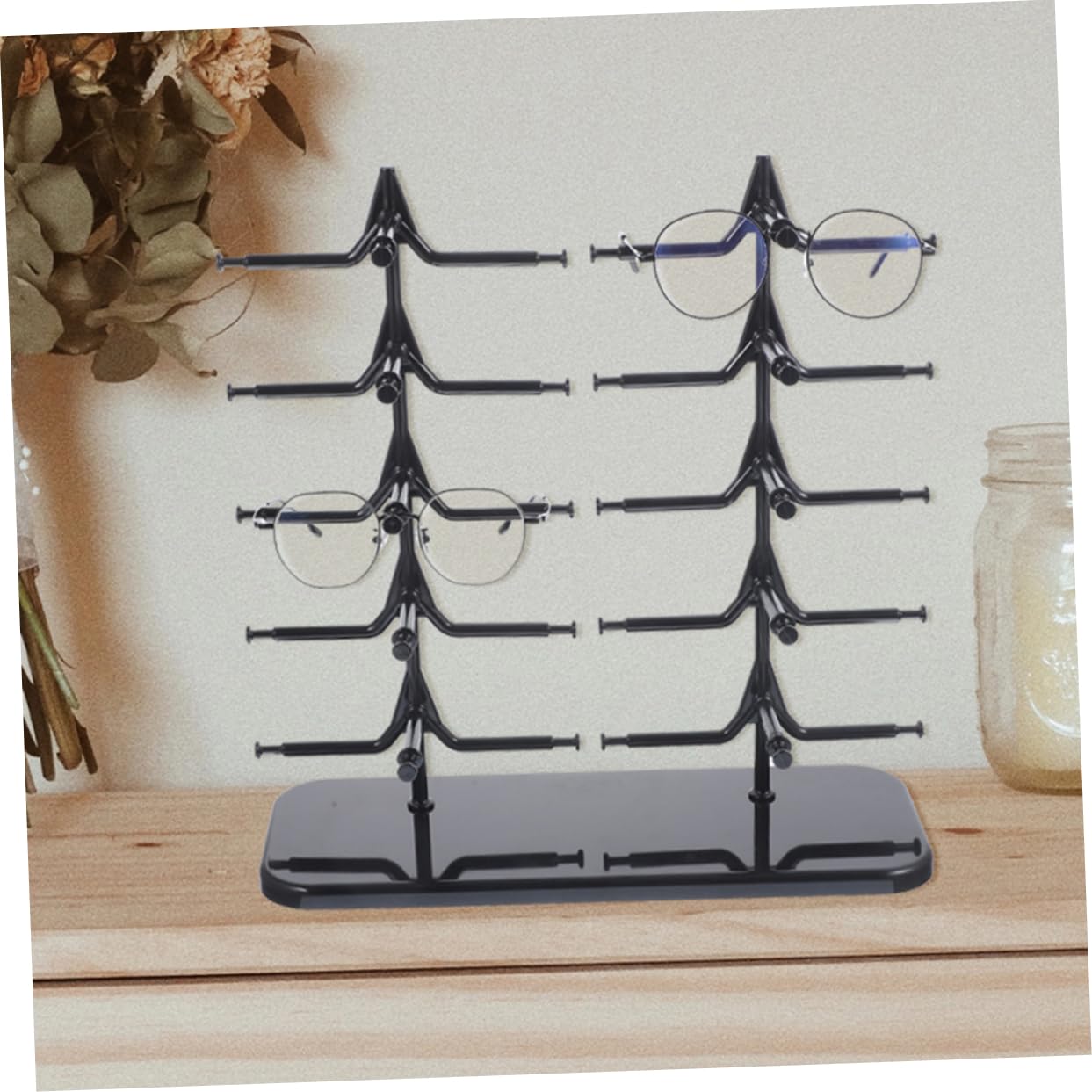 2 Pezzi Supporto Multi Nero Espositore Organizzatore da per e Sole Portaocchiali e Resistente e Ufficio