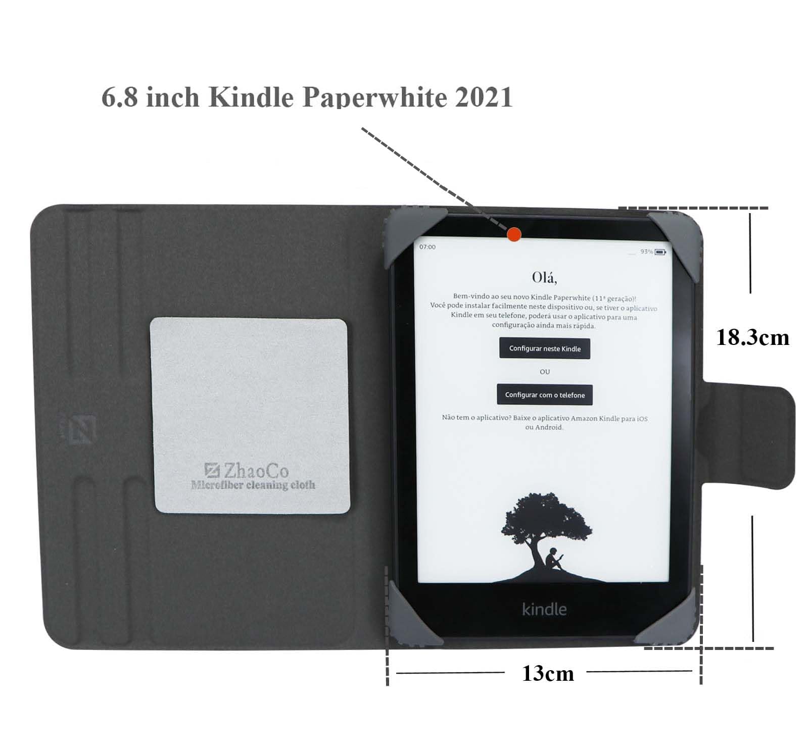 Custodia Staccabile Per Kindle Paperwhite 2021/2024 - Con Gancio In Silicone, Farfalla - Foto 13