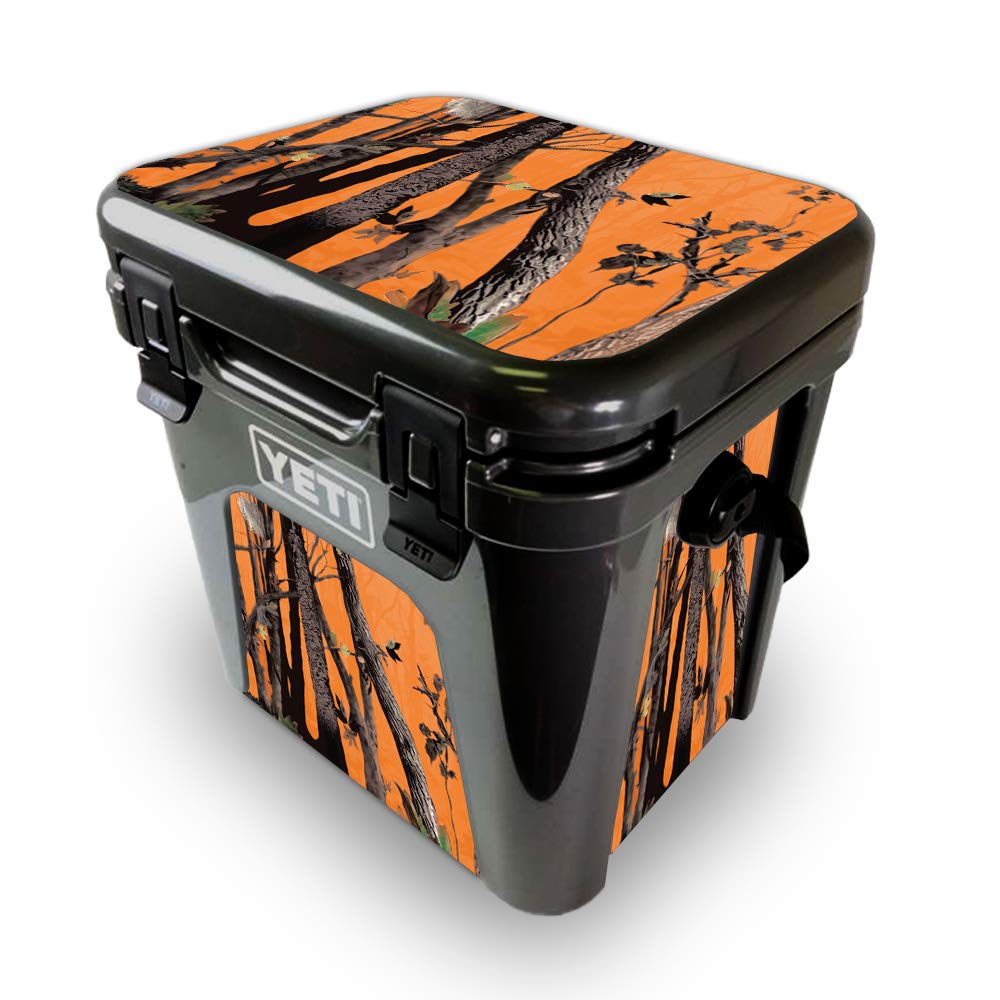 MightySkins Skin Compatible with Yeti Roadie 24 Hard Cooler - Orange Camo | Protective Viny wrap | Easy to Apply and Change Styles | Made in The USA