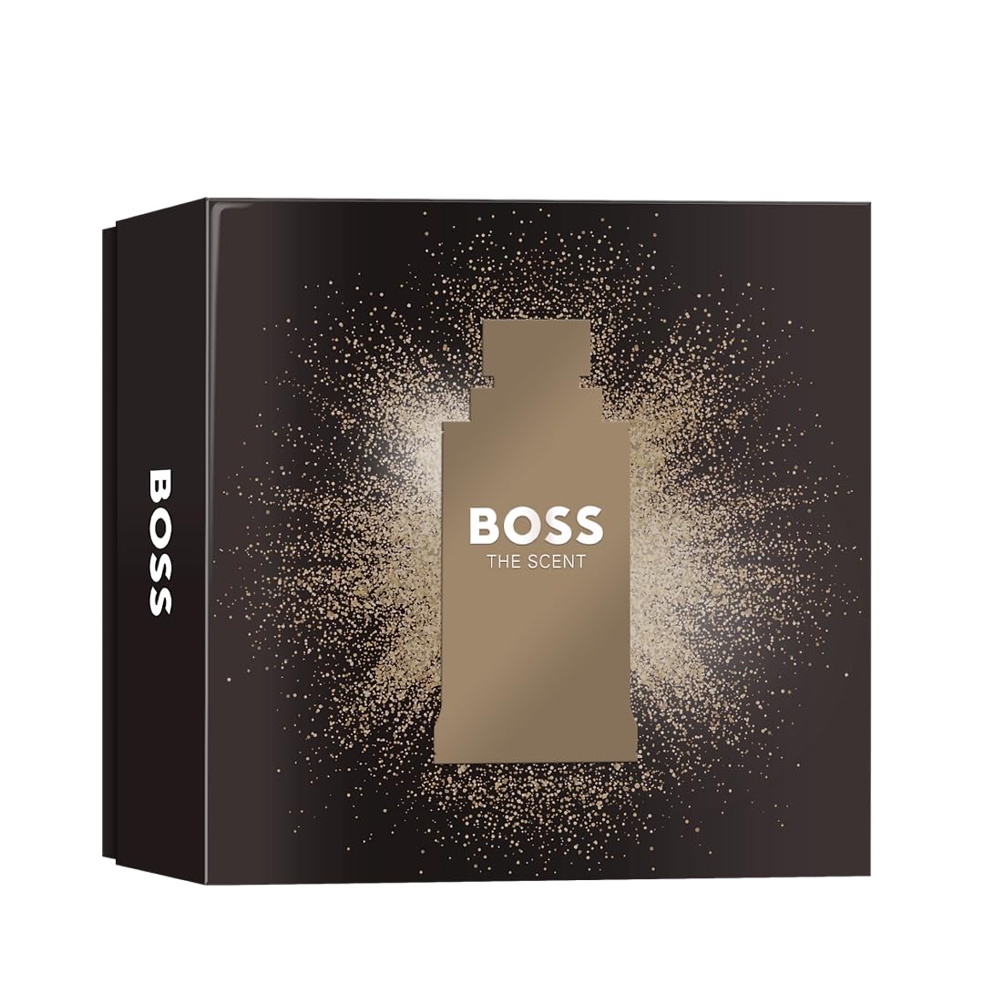 Men's 2-Piece BOSS The Scent Eau de Toilette Festive Giftset including a BOSS The Scent Eau de Toilette for Men 50ml and BOSS The Scent Spray Deodorant for Men 150ml