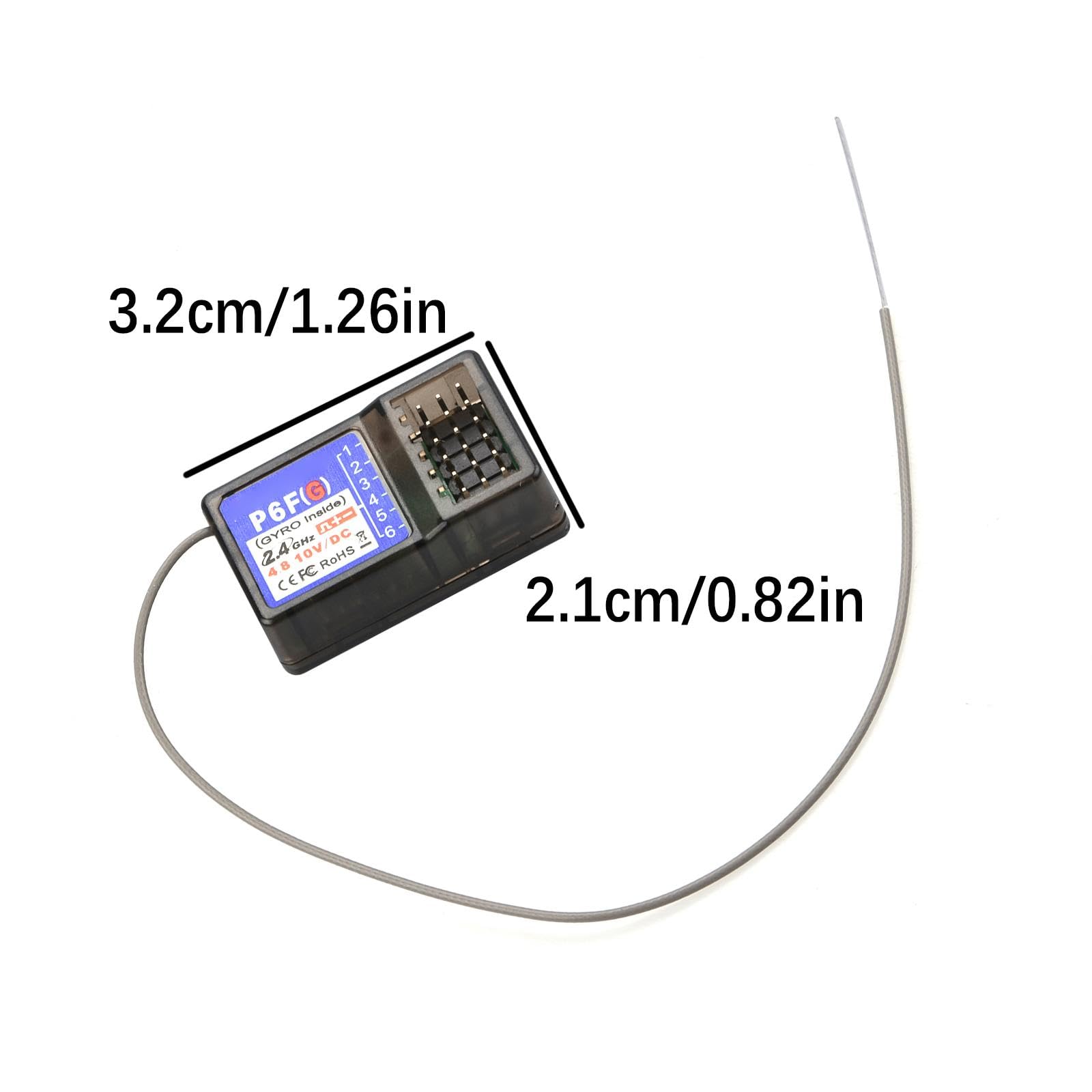 Mando a distancia del transmisor DumboRC P6FG 2.4 Receptor con giroscopio para RC P6FG accesorio de pieza