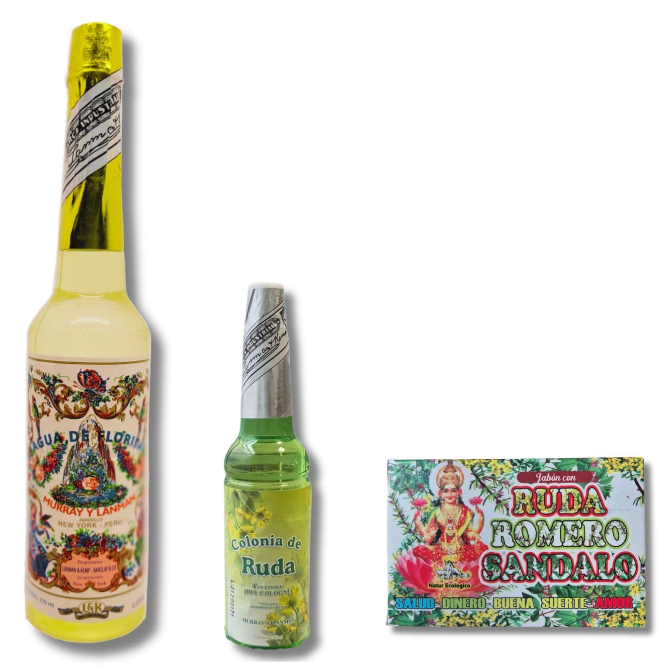 Aguas de Murray & Lanman Florida Pack Esotérico 270 ml Ruda 70 ml Jabón 100 gr