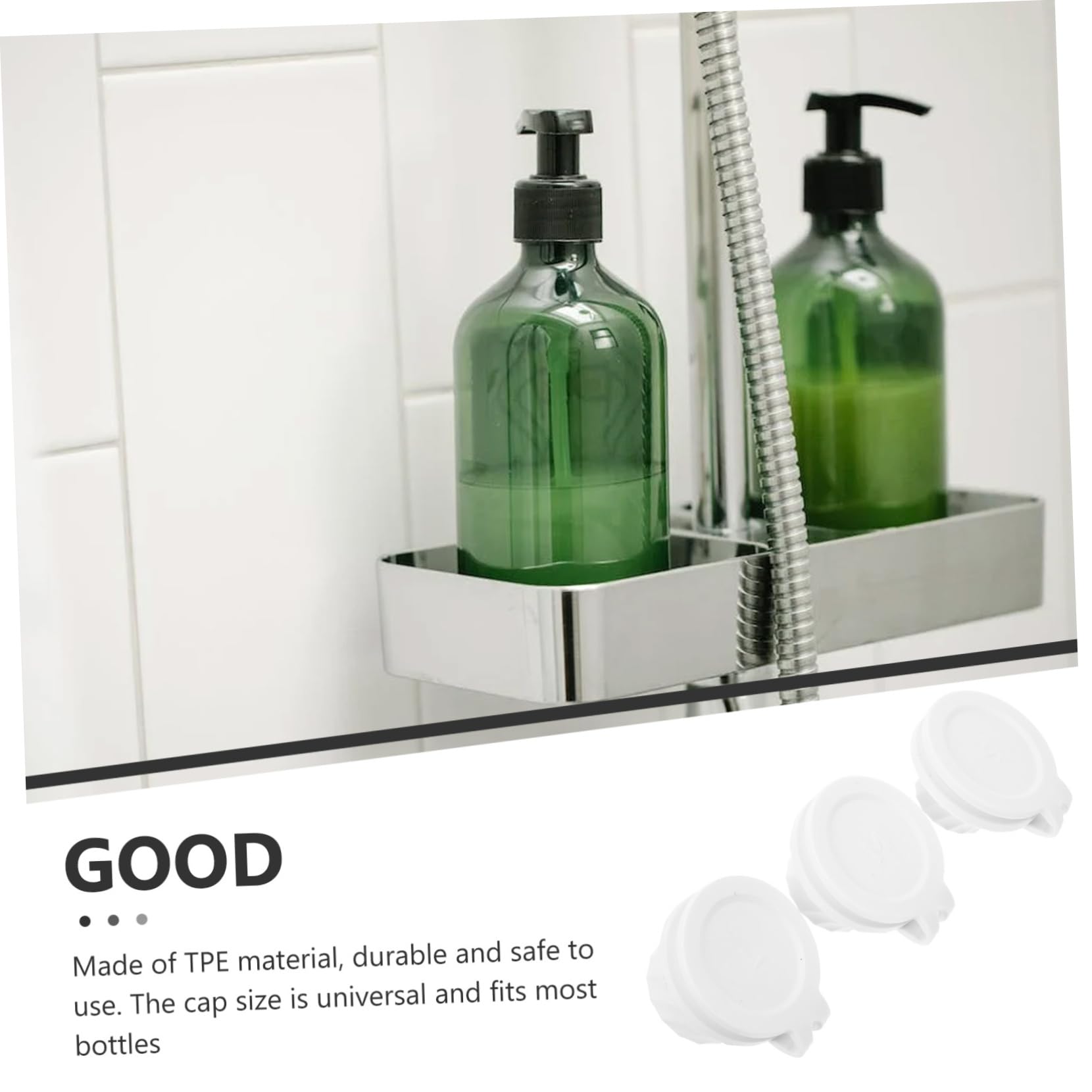 LALOCAPEYO Lot de 3 bouchons inversés en plastique pour salle de bain, gel douche, shampooing, cuisine, assaisonnement (blanc LALOCAPEYO Lot de 3 bouchons inversés en plastique pour salle de bain, gel douche, shampooing, cuisine, assaisonnement (blanc