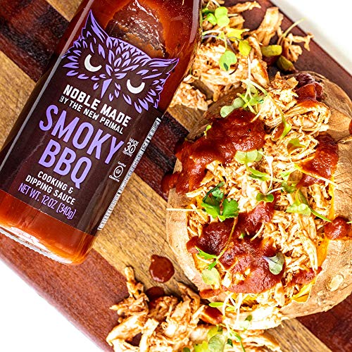 Noble Made By The New Primal Smoky Bbq Cooking & Dipping Sauce, Whole30 Approved, Paleo, Certified Gluten Free, Dairy And Soy Free, Vegan, Keto, 13 Oz Glass Bottle (1 Count) #TOP4