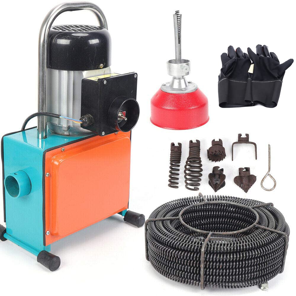 Elektryczne urządzenie do czyszczenia rur, 1000 W, urządzenie do czyszczenia rur, z zestawem bitów 16 mm, 20-150 mm