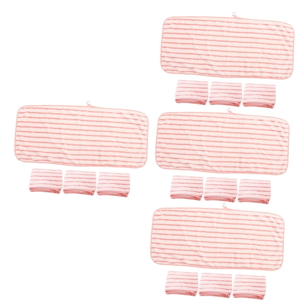 Toallas de baño de coral fleece superabsorbentes PRETYZOOM de 16 piezas para cara y aseo