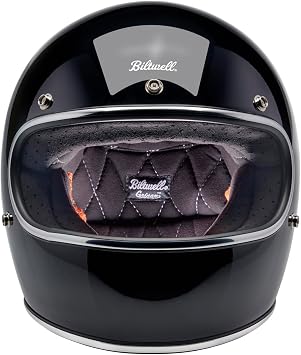 Biltwell Gringo Gloss Black ECE R22.06 Motorcycle Helmet (X-Small), 1002-101-5XX