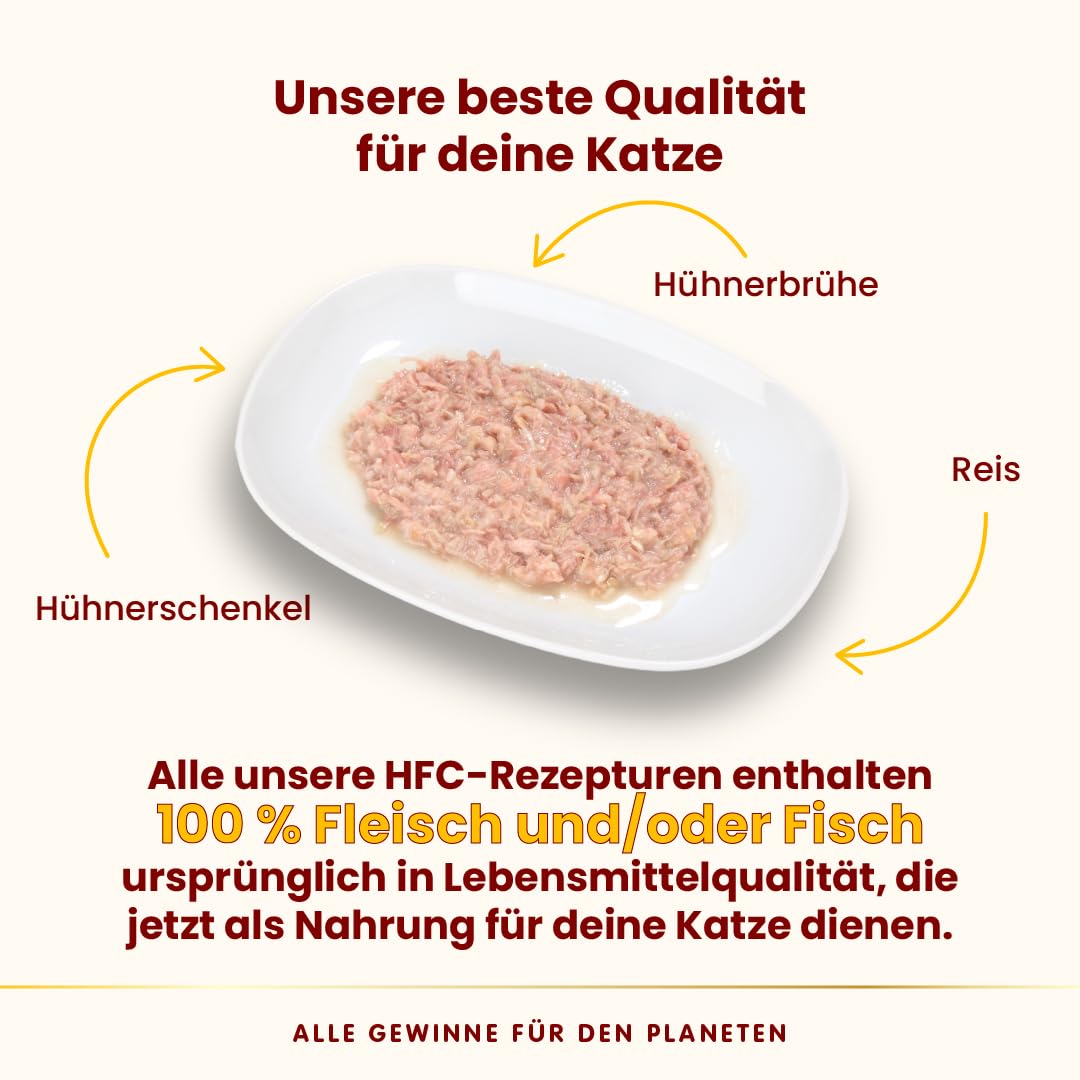 almo nature HFC Natural mokra karma dla kotów – udka kurczaka, opakowanie 24 szt. (24 x 70 g)